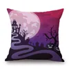 Cuscino/Cuscino Decorativo Fodera per Cuscino Decorativo in Lino di Cotone 45X45Cm Capa De Dlmofada Copridivano per Divano Letto Federa per Cartone Animato Giorno di Halloween Divertente