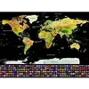 1pc Deluxe Erase World Travel Map Scratch Off World Map Travel Scratch Per Map Room Home Office Decoration Wall Stickers 220727