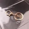 50pcs Lot 30mm multi colors Key Chains Key Rings accessories Round gold silver color Lobster Clasp Keychain2383