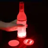 Yanıp sönen LED şişe çıkartma coaster ışıkları yanıp sönen fincan paspas pille güçlendirilmiş Noel partisi düğün çubuğu dekorasyonu ışık butik fy5395 0803