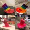 Dekorativa Objekt Figuriner 1pc Smältande Glass Skulptur Miniatyrharts Hantverk Realistisk Konstgjorda Lollipop Popsicle Hem Desk Inredning