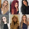 Czarna blondynka długa falista peruka halloweenowa cosplay dla kobiet codziennie zużycie naturalnego syntetycznego światłowodu o wysokiej temperaturze 220622