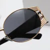 New Round Sunglasses Designer Woman Mens Luxury Brand Vintage Sunglasses Gold Black Blue V Sun Glasses Sexy Couple Eyewear Big Shades Eyeglasses Size 56-18-140mm