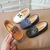 Children Shoes PU Leather Shoes Casual Mocassins Kids Shoes Slip On Boys Loafers Soft Sole Flat Slip On Loafer 21-30 Moccasin