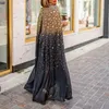 Sparkly Gol African Aso Ebi Robes de bal avec des cristaux perlés luxueux longs
