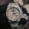 Heren Moissanite Moissanite Mosang Stone Diamond Horloge Beweging Horloges voor Mannen TOP Montre De Luxe Horloge Mechanisch Automatisch 904L 4130