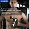 MUKASI Pistolet de massage électrique 32 niveaux Fascia Gun Tissus profonds Cou Corps Dos Muscle Sport Masseur Relaxation Soulagement de la douleur Exercice 220530