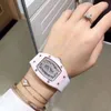 Uxury montre Date baril de vin loisirs affaires Richa Milles montres 07-01 automatique mécanique rose ruban en céramique femme