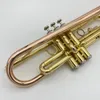 High-quality professional trumpet instrument for beginners to play gold-plated phosphor bronze reverse grip left-hand trumpet