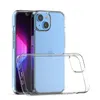 Phone Cases For iPhone 15 Plus Pro Max 14 13 Pro 12 Mini 11 XS Max XR 7 8 SE2 1.5mm Clear Transparent Acrylic TPU Shockproof Mobile Cover Back Shell D1