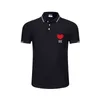 Fashion Brand high quality Men Cotton lapel Polo shirt Summer Short Sleeve love T-Shirts heart shape women Top business Casual 2022