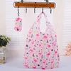 Cute Bohemian Print Reusable Grocery Bags Portable Foldable Tote Shopping Bag with Hook Eco-friendly Travel Recycle Storage Bags Waterproof and Machine Washable