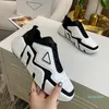 2022-man vrouwte techno stretch stoffen ontwerpers sneakers casual dad schoenen zwart wit blauw grijs platform sneaker 7 kleur heren Leisure Trainer