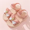Дети сандалии для девочек обувь бабочка-узла нескользящая принцесса пляжные сандалии сладкие дети малыша детская детская обувь 2-12 лет 220425