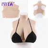 IVITA Original Artificial Silicone Breast Form Realistic Fake Boobs for Crossdresser Transgender Drag Queen Shemale Cosplay H220515693657