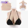 IVITA Original Artificial Silicone Breast Form Realistic Fake Boobs For Crossdresser Transgender Drag Queen Shemale Cosplay H220511379620