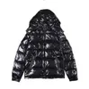 Men's Down Parkas Leather Jacket French Brand Fashion Minimalist Luxury Design Thickens Keeps Warm Winter Parka Black Matte Burgundy