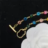 Double Color Diamond Bracelet Vintage Crystal Chain Links Bracelets Rhinestone Colored Interlocking Women Jewelry With Gift Box