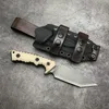 Miller Bros.Blades M27 Düz bıçak AUS-8 Tanto Blade Kydex kılıflı G10 kolu Hayatta Kalma Askeri Taktik Dişli Savunma Açık Hava Avcılığı Kamp Cep bıçakları