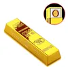 Neueste Gold USB Feuerzeug mit Licht Zigarette elektronische elektrische wiederaufladbare Impuls Feuerzeuge Rauchen Werkzeuge