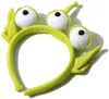 6 PCS Dzieci pluszowe akcesoria do włosów zielone anime trzy oczy Monster Hairband Hair Hoop Alien Cosplay Costum