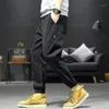 Streetwear Plus 크기 Baggy Harem 바지 남성 Jogger Hombre Corduroy Sweatpants Black Techwear 패션 바지 남성