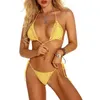 Maillots de bain pour femmes Femmes Crochet à la main Mini Bikini Micro Beach String Maillot de bain Sexy Lingerie Set