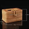 Tissue Boxes Napkins Table Decoration Accessories Kitchen Dining Bar Home Garden Rattan Box Household Napkin Storage Box Restaurant Desk