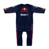 Säsong F1 Red Rompers Team barn Baby Jumpsuit utomhus inomhus Bull Boy Girl Crawling Suit6484265