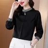 Gömlek bayanlar erken ilkbahar ve sonbahar yabancı stil moda kırmızı küçük gömlek en trend uzun kollu gömlek JXMYY S-2XL 210412