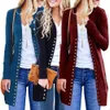 Autumn Winter Knitted Cardigan Women Jumper Long Sleeve Slim Sweater Single Breasted Outwear Jacket Coat Plus Size XXL 220813