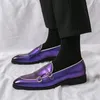 Luxe ontwerper Special Green Purple Black Monk Strap Shoes For Men Formal Wedding Prom Jurk Homecoming Sapatos Teldsismasculino