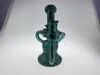 floating green recycler Glass hookah dab rig smoking pipe 14mm joint factory outlet welcome to order