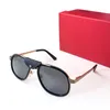 Мода Carti Luxury Cool Sunglasses Дизайнерские квадратные пилотные мужчины иглы дуб и углеродное волокно