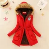 2022 Grube Parki Faux Fur Coats Kobiety Z Długim Rękawem Z Kapturem Neck Button Zipper Plus Size Casual Kobieta Znosić Ciepła Kurtka