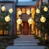 20/10/50 LEDs Bola de cristal 5m/10m Lâmpada solar Led Led String Fairy Fairlands Garlands Garden Christmas Decor for Outdoor 220429