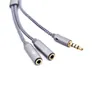 2 in 1 Audio Splitter Cable for Computer Jack 3.5mm 1 Male To 2 Female Mic Y Splitter AUX Cables Headset Adapter cord