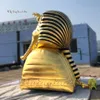 金のインフレータブルファラオ像3M/6M古代エジプトの彫刻空気爆破パークアンドパレードイベント用のツタンハムゴールデンマスクレプリカ