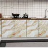 60cmx1meter marble فينيل فينيل فيلم ملصقات خلفية مقاوم للماء للحمام المطبخ كونترتوبس الاتصال PVC Wall Paper 513 R2