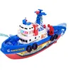 Baby Bath Toys Spray Water Swim Pool Ing For Kids Electric Boat with Light Music LED för 220531