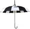Зонтик Черно -белые полосы длинная ручка бомбайт пагоды творческая свежая фотография зонтики Прямой стержень сгнитная ручка зонтиков ZC1239