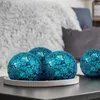 Party Decoration Mosaic Sphere Glass Balls Decorative For Christmas Home Decor Table Centerpiece Round Gold Ball Festival Ornament2564