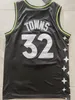 남자 농구 케빈 가넷 저지 21 Edwards 1 Karl Anthony Towns 32 빈티지 통기 가능한 모든 스티치 농구 유니폼