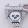 1884 Mens 시계 Montre de Luxe VK Movement Wristwatches 크로노 그래프 스테인레스 스틸 케이스 Hardex 유리 청동 검은 가죽 스트랩 비즈니스 금속 시계