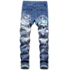 Jeans pour hommes Skinny Men 3D Print Pattern Streetwear Fashion Stretched Man Jean Gothic Blue Denim Pantalones Hombre Para TrousersMen's Heat22