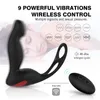Vuxen massager högkvalitativ prostatasmassage med kuk-ring män leksaker anal vibrator trådlös fjärrstopp för vuxen onani