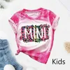 Mama Mini Letter Summer T Shirts Mon Girl Boy Kids Sport Casual Sweat Shirt Toppar Kläder 2022 Föräldrars barn Familj Matchning T-shirt Birthday Mors Daggåva T4194H1