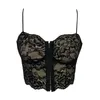 Lace Women Corset Crop Top Sexy Bra Y2k Aesthetic Lingerie Ribbon Chest Pad Lace Camisole Bras Bustier Underwear Tank Tops Camis G220414