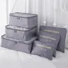 Storage Bags 6Pcs/Set Practical Travel Packing Pouch Zipper Design Space Saving Convenient Luggage Cubes SetStorage