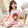 Bébé garçon fille pyjama ensembles coréen printemps pyjamas pour enfants vêtements de nuit ensemble coton dessin animé vache nuit tenues automne enfants vêtements 220507